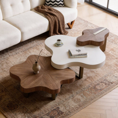 Ensemble de tables basses gigognes 3 pièces Arvante Designer Collection