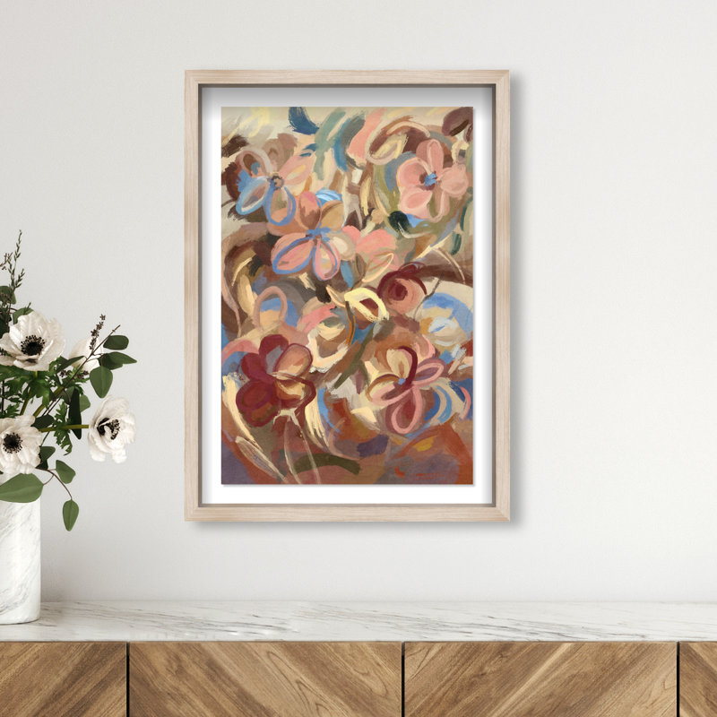 Moving Eden Print by Oliver Gal, 16.5"H x 11.5"W, Natural Oak Shadowbox