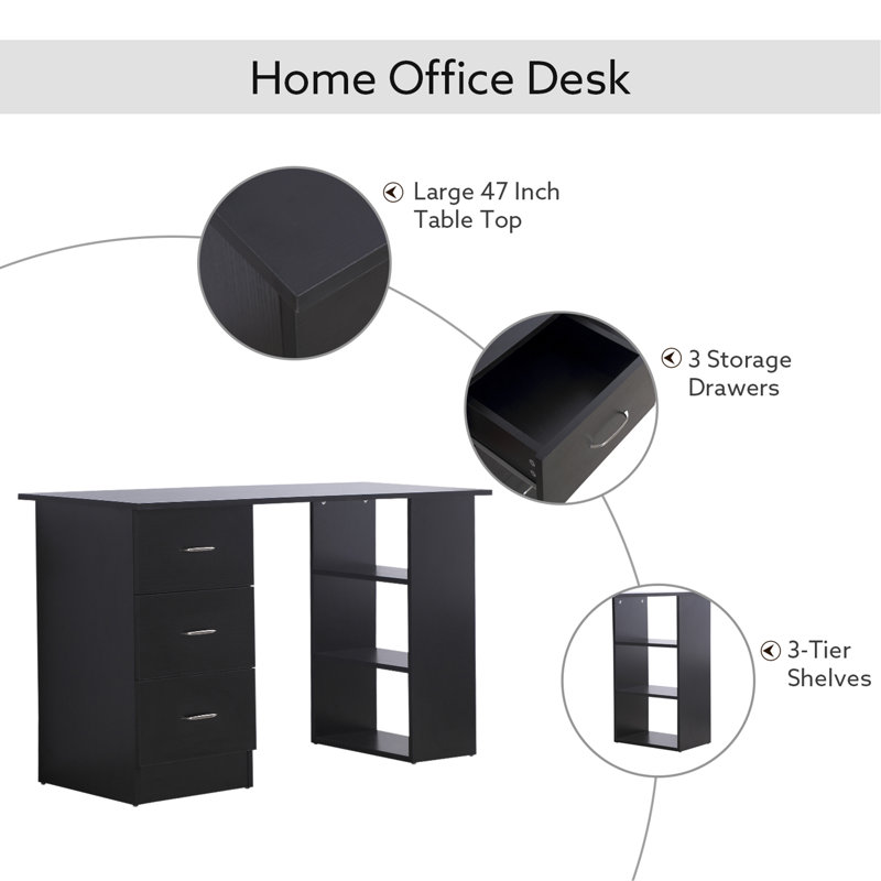 Table de travail moderne avec bureau d'ordinateur