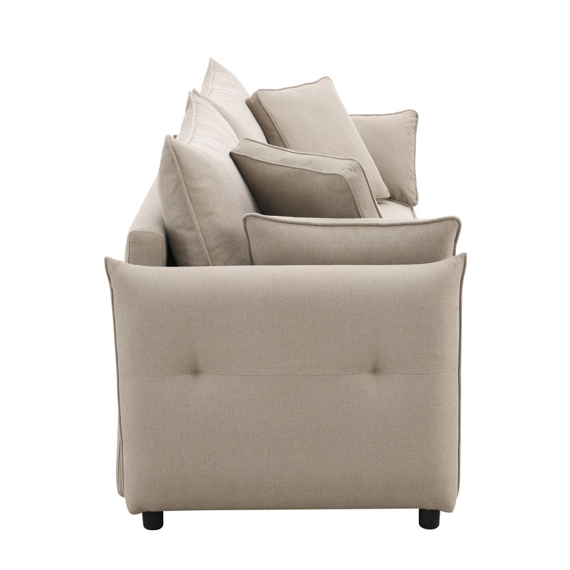 Murphy Sofa With Sleeper & Storage, Beige