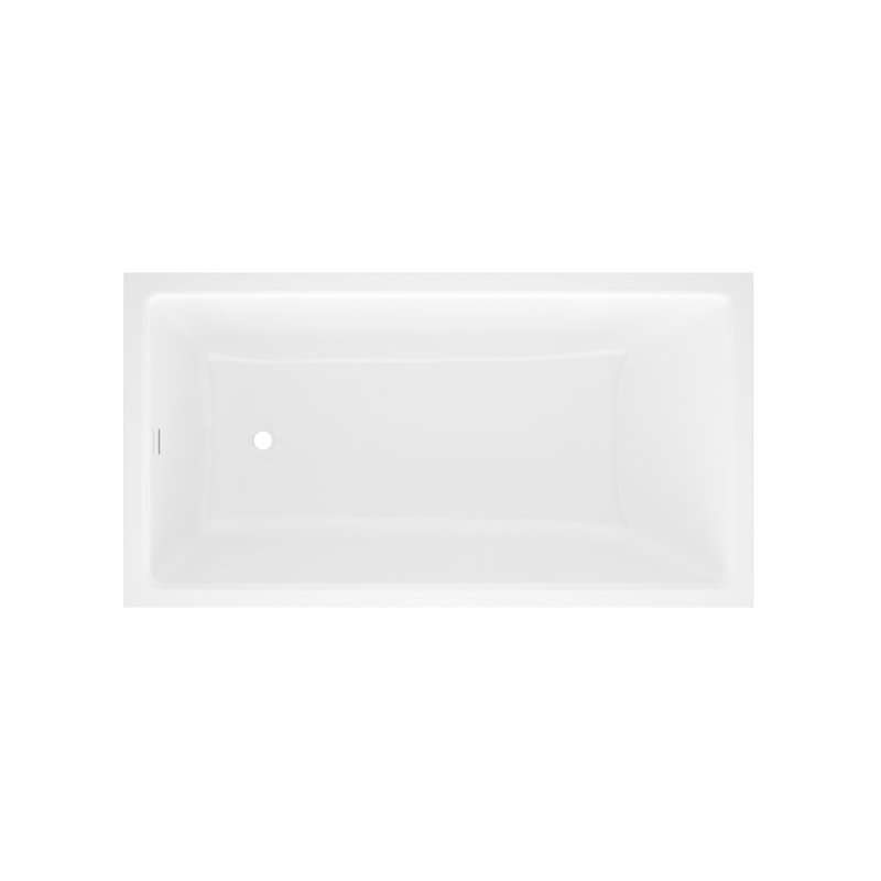 Kaldera 60" x 32" Undermount or Drop-in Bathtub in Volcanic Limestone with Internal Overflow