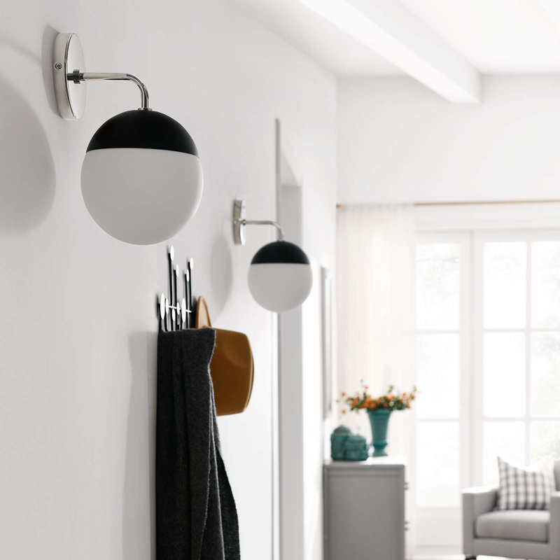 Modway Stellar 1-Light Wall Sconce, Polished Nickel