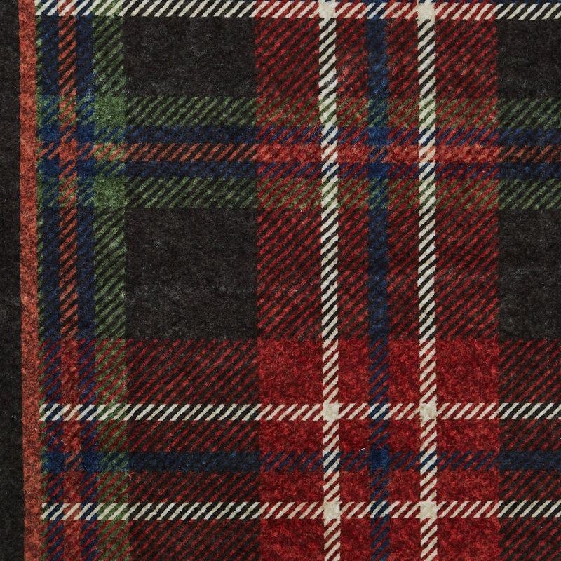 Eddie Bauer Printed Washable Rugs, Red, Rectangle 9' x 12'