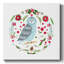 «Christmas Folk Owl» sur toile-657151572