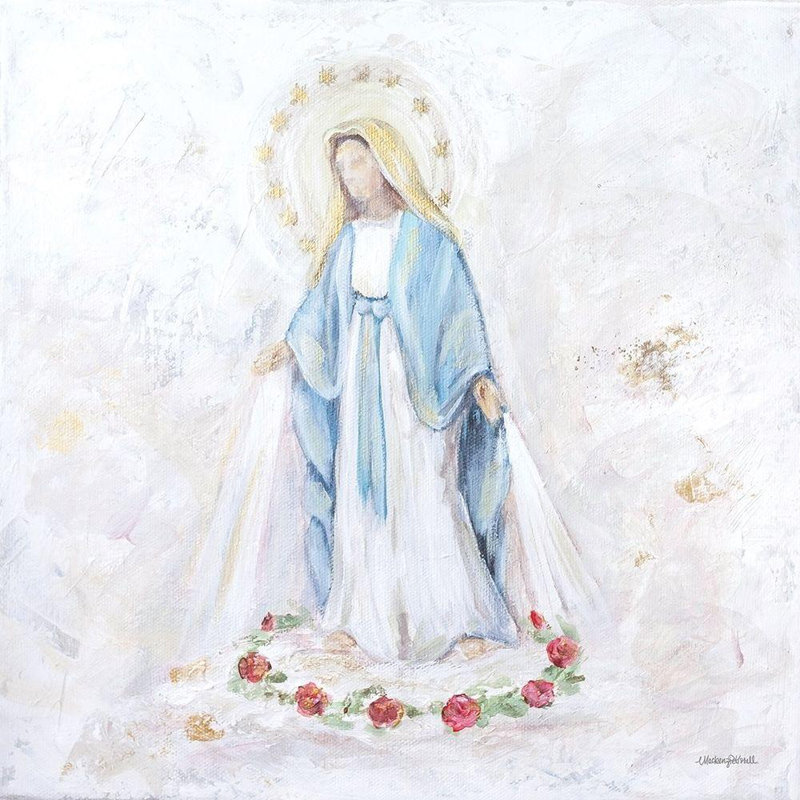 Red Barrel Studio Kissell, Mackenzie Gallery Wrapped Canvas Art Titled: Blessed Mother, H 36 po x l 36 po