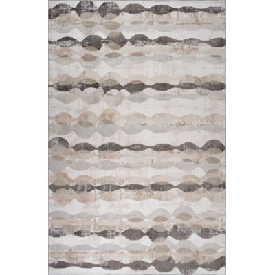 Tapis rectangulaire Kennily avec envers antidérapant