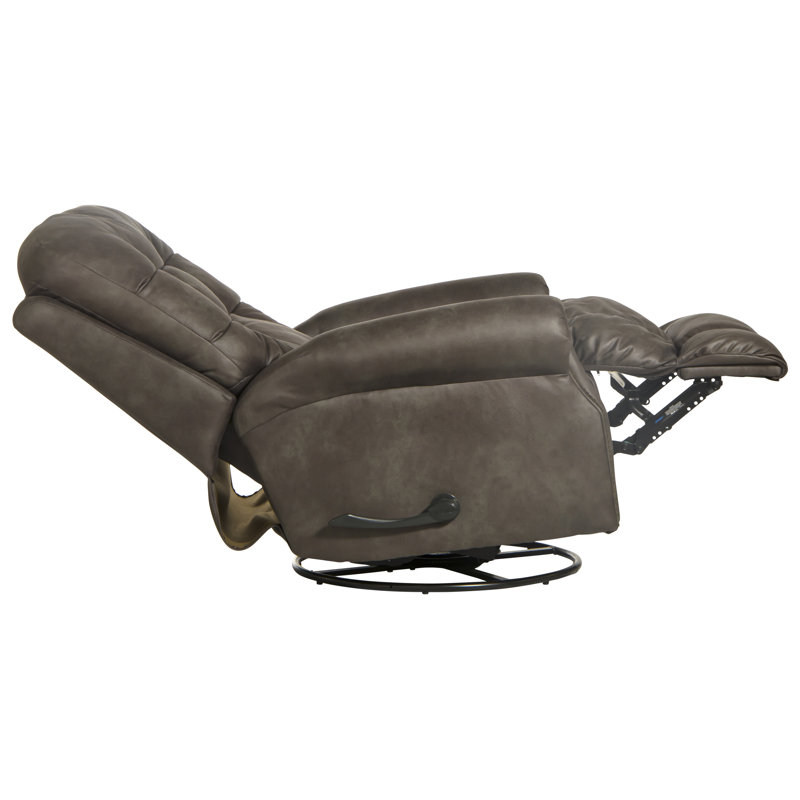 Fauteuil inclinable et oscillant Jasyiah, 100 % polyester gris