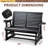 Solid Wood Two-Person Patio Glider-508784236