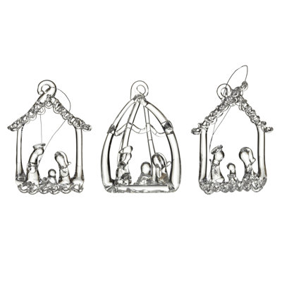 5cm Glass Hanging Figurine Ornament