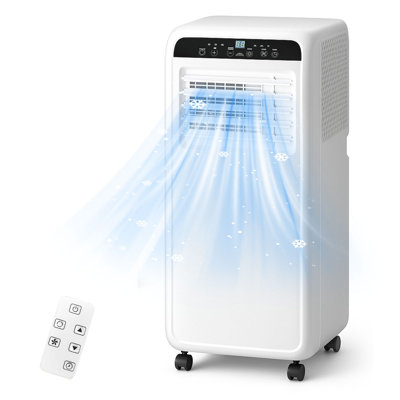 Climatiseur portatif BacklD 8000 BTU, unité de climatisation silencieuse 3 en 1 avec modes refroidissement, déshumidification et ventilation, télécommande, minuterie 24 h, trousse de fenêtre