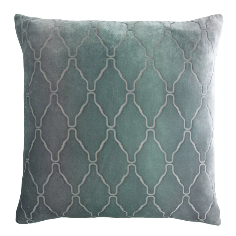 Velvet Throw Pillow, Square 22"H x 22"W, Jade
