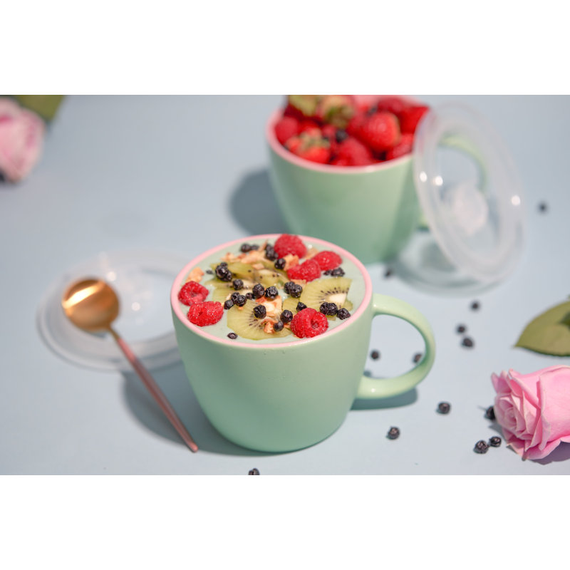  25 oz Bol à soupe, Vert/rose