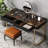 High-quality Makeup Vanity set,Power Outlet, Glass Top,Very easy to assemble,Includes makeup stool-389771562-389771561