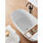 71'' x 35.43'' Freestanding Soaking Solid Surface Bathtub