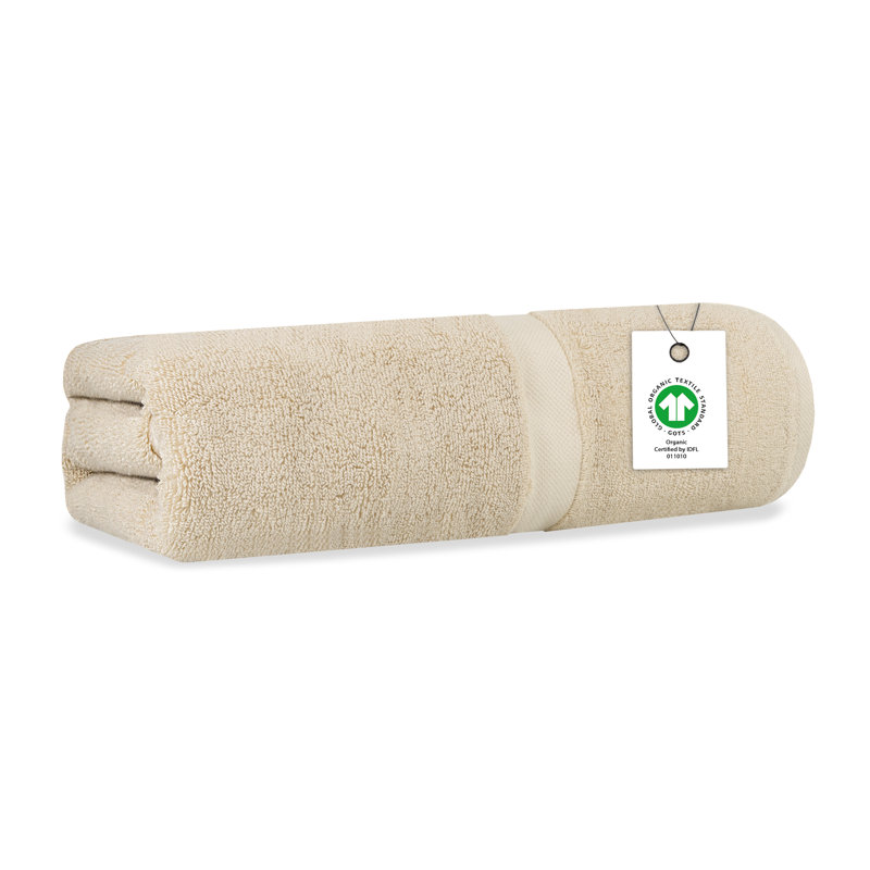 Serviette de bain en coton biologique certifiée GOTS & OEKO-TEX de Sengul - 650 g / m², à longues fibres, peluche, à séchage rapide et absorbante, 30 po x 58 po