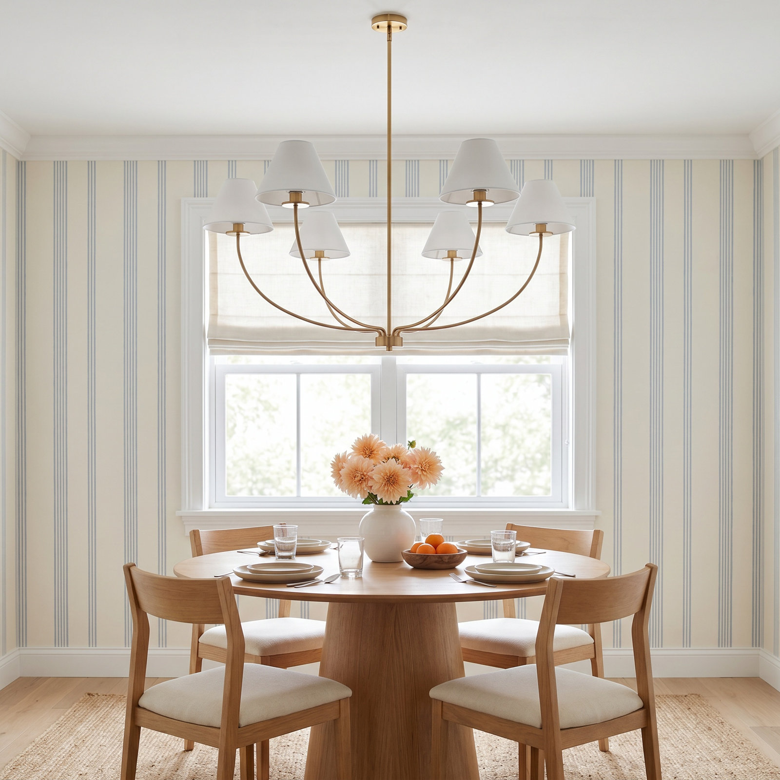 Roverta 6-Light Dimmable Chandelier, Brass