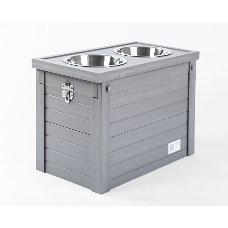 Southwick ECOFLEX® Elevated Dog Bowl Feeder with Storage in Gray, Gray