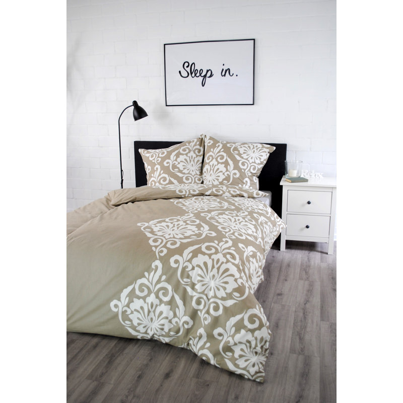 Behr Damask Duvet Cover Set with Pillowcases