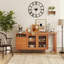 Buffet extensible avec table de salle à manger à abattants, armoire de rangement moderne de style Mid-Century