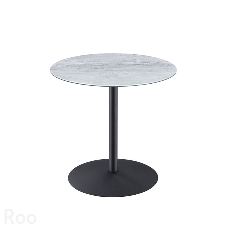 Table de bout, marbre gris Cirillo texturé, Gris