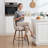 Malery Swivel Upholstered Counter Stool with Solid Wood Frame-445650702