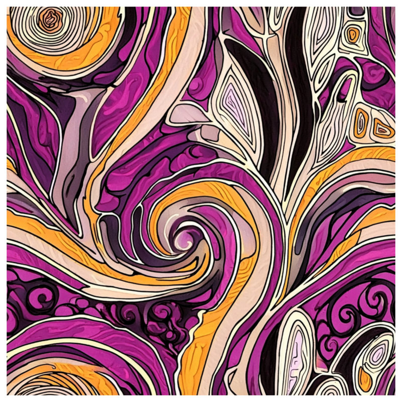 Swirling Abstract Pattern Quilted Bedspread, Twin