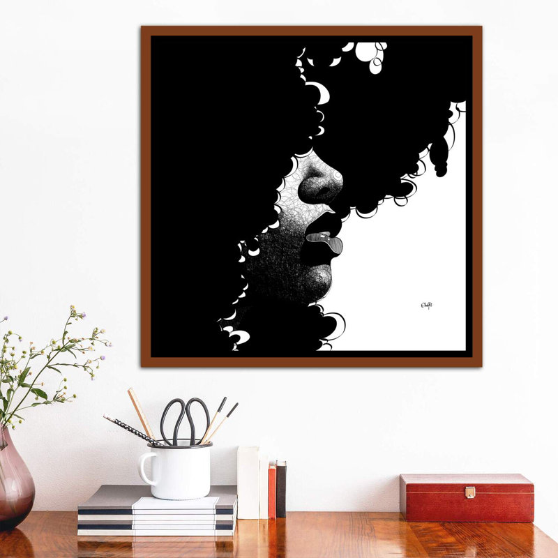 «Daughter of the Universe» par Ohab TBJ - impression d'art graphique, H 26 po x l 26 po, Toile encadrée, Bois classique