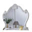 Miroir pour commode Ventra, 51 po, bois massif blanc arqué classique-120291348