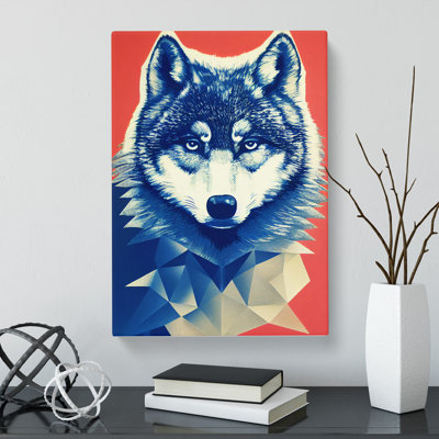 CAN-V0523-2920X Wolf Polygon - Wrapped Canvas Print