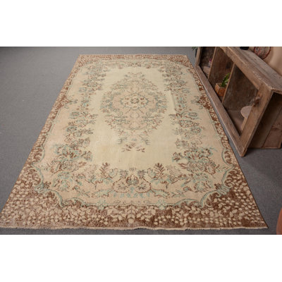 Geometric Rug, Home Decor Rugs, 5.6x9.5 ft Large Rug, Vintage Rug, Beige Floor Rugs, Turkish Rug