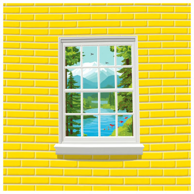 Coussins décoratifs à double face en brique jaune