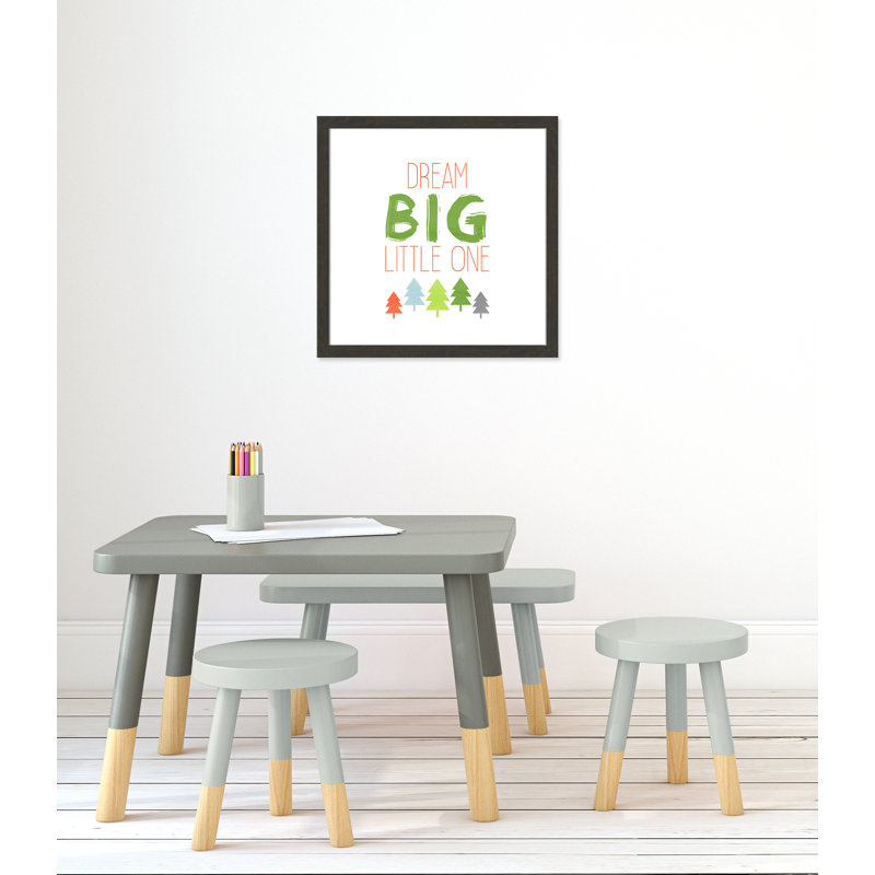 Dino Brave 2, art encadré, H 22,5 po x l 22,5 po x P 0,6 po, Cadre plat à grain de bois noir