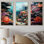 «Life in Coral Reef Paradise II» - art mural bord de mer tropical