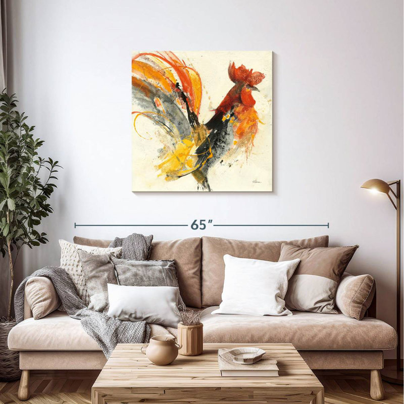 Brampt Festive Rooster I, 36'' H x 36'' W