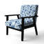 Chaise d'appoint Coastal - Fauteuil Blue Toile-327258043