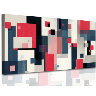 Décoration murale grande toile minimaliste moderne GUTATTY Craney, peinture géométrique texturée, impression de tons de terre éclatants pour le bureau de la chambre à coucher, 12 x 24 pouces