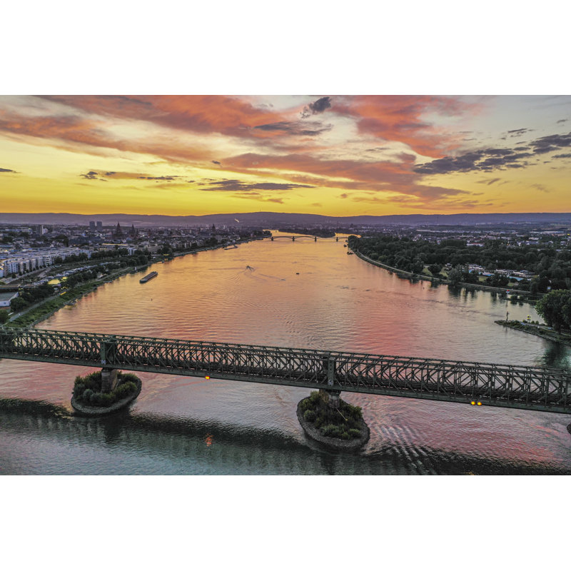 Mainz During Sunset - Wrapped Canvas Print, 51cm H x 76cm W