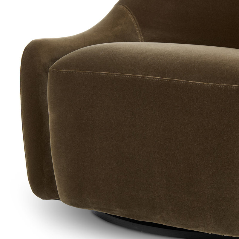 Levi Swivel Barrel Chair, Surrey Olive