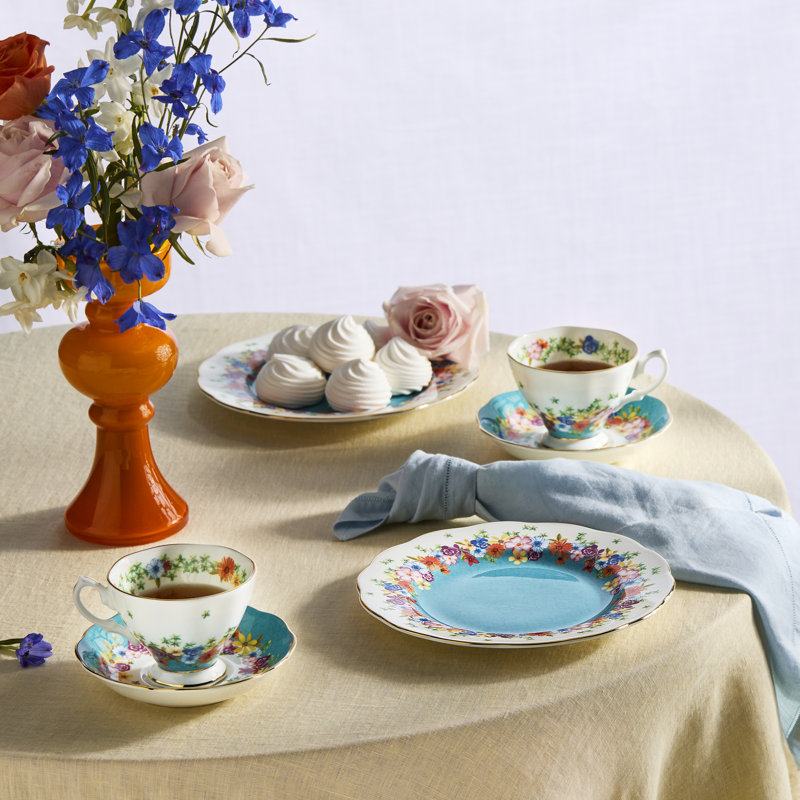 Royal Albert 100 Years Teacup Saucer Plate, 3 Piece Set, Florence 1940
