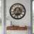 Wall Clock 24" Round Oversized for Living Room decor with Real Moving Gears America Collection-73808860