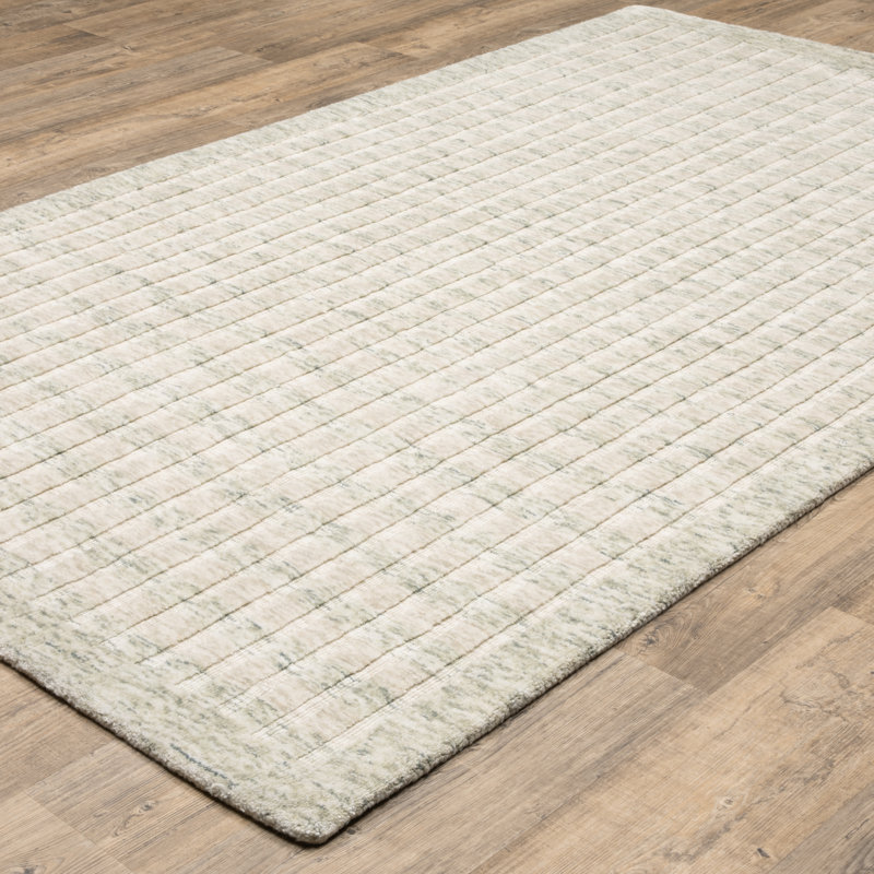 Tapis beige / sauge Bellatrix, Rectangle 7 pi 12 po x 10 pi