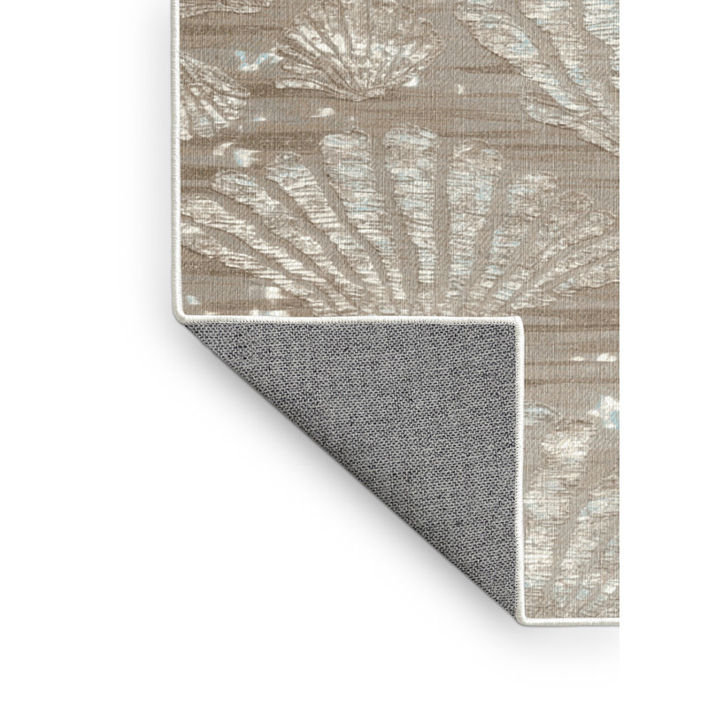  Tapis bord de mer lavable nacré Shimmer, Rectangulaire 7 pi x 10 pi
