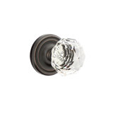 Privacy (Bed & Bath) Diamond Crystal Knob with Regular Rose
