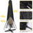 Patio Umbrella Covers Waterproof Outdoor Offset Banana Style Umbrella Cover With Rod - 420D Waterproof & Heavy Duty UV-Resistant Cover For 9-13Ft Outdoor Umbrella With Support Pole (Black)