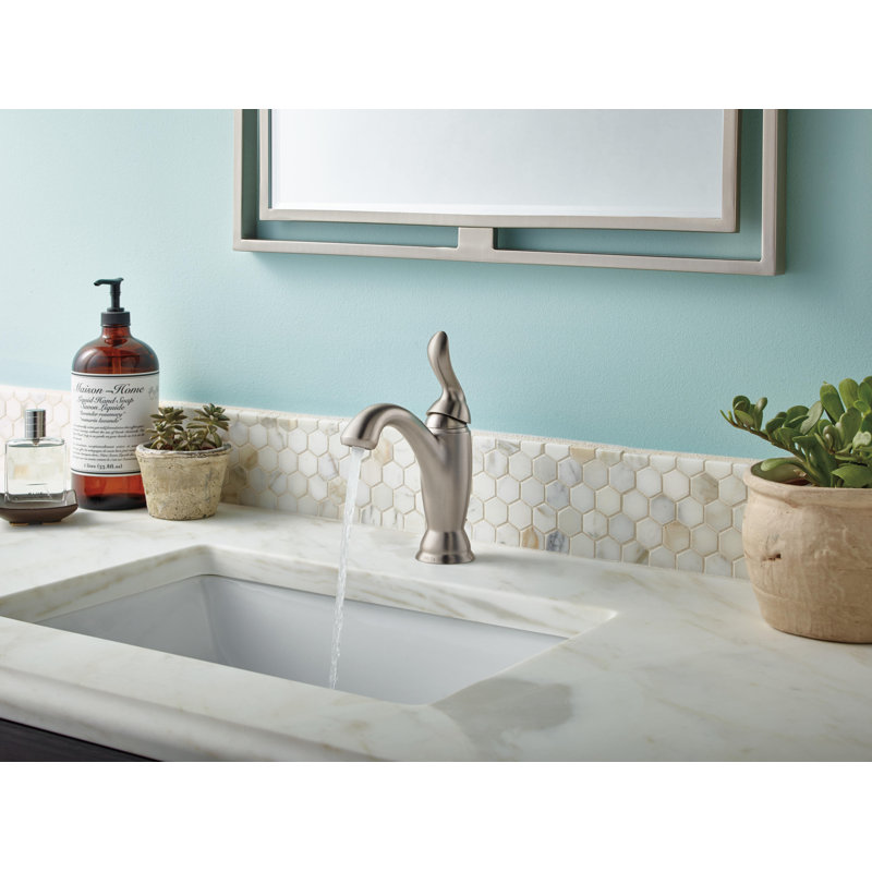 Robinet de salle de bain monotrou avec assemblage de drain Linden ™ et technologie d'étanchéité DIAMOND ™
