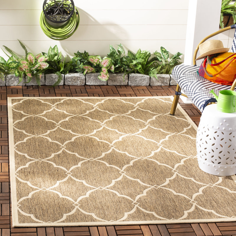 Adler Performance Geometric Indoor/Outdoor Area Rug, Rectangle 6'7" x 9'2"