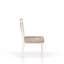 Fauteuil à dossier vanille / corde, bois massif, revêtement en tissu, 24,66 po L, siège de 29,04 lb et base en bois de vanille, revêtement, beige