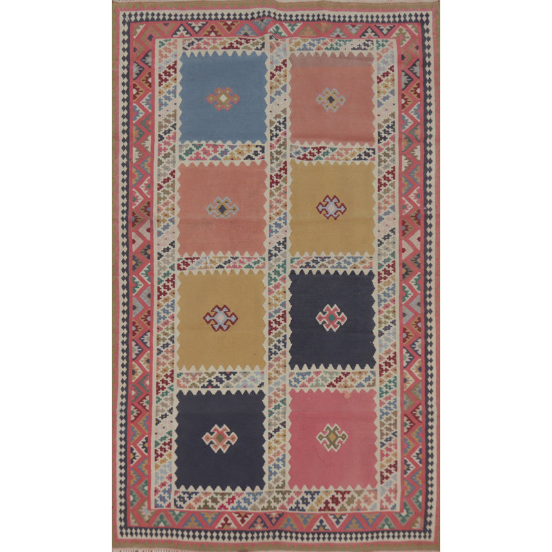Tapis à motif géométrique kilim 3 x 5