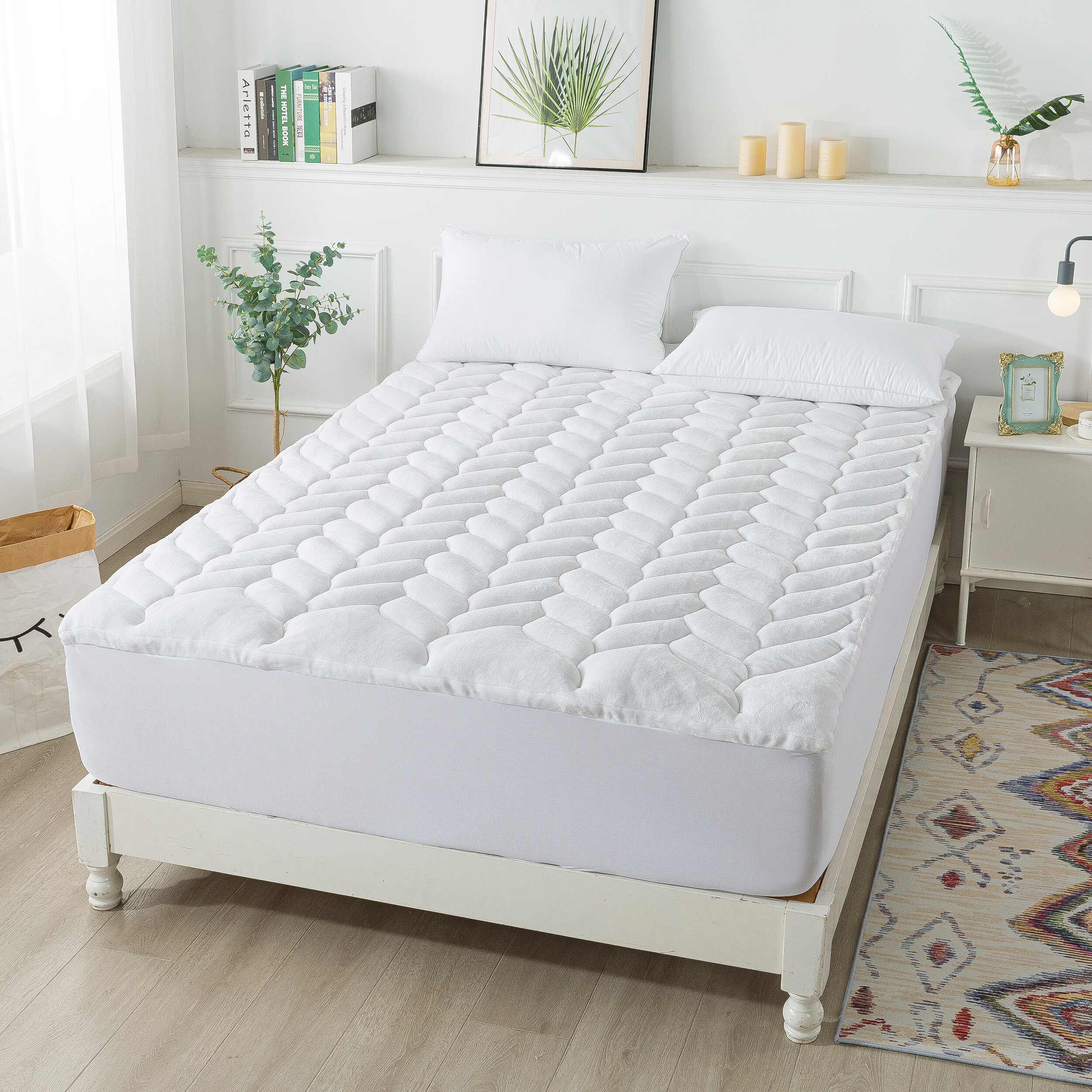 1-Inch Medium Firm Foam Toppers with Convoluted Egg Shell Design, Provide Proper Back Support Alwyn Home Bed Size: Full