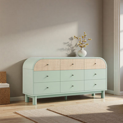 Multi Drawer Solid Ash Wood Sideboard